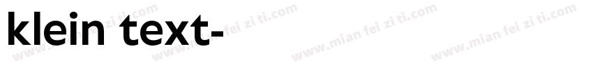 klein text字体转换